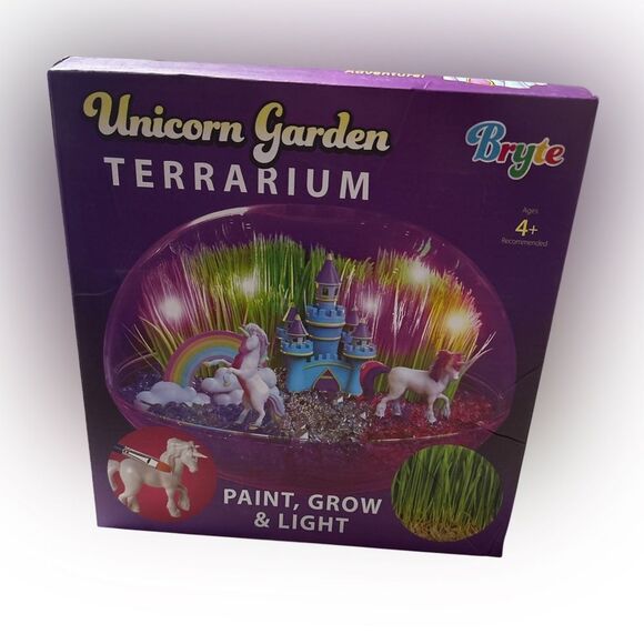 Nwt Bryte Unicorn Garden Terrarium Kit - Picture 1 of 2